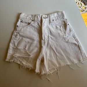 BDG A-Line White Denim Shorts